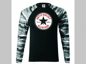 Antifascist Allstars pánske tričko (nie mikina!!) s dlhými rukávmi vo farbe " metro " čiernobiely maskáč gramáž 160 g/m2 materiál 100%bavlna